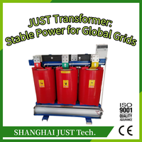Transformateur triphasé sec SCB13-200KVA pour système de distribution, tout en cuivre, entrée 10KV, sortie 400V, trois bobines.