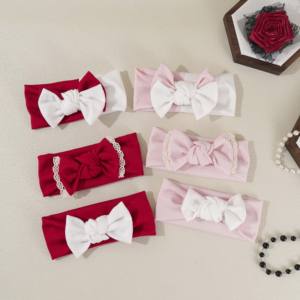 Nouveau bandeau élastique pour enfants à 9 couleurs, accessoire pour cheveux d'enfant avec nœud, bandeau pour cheveux - Product Image 5