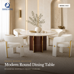 <span class=keywords><strong>Table</strong></span> de salle à manger <span class=keywords><strong>ronde</strong></span> moderne en gros <span class=keywords><strong>d</strong></span>'usine, sur mesure, en acier inoxydable avec base à motif grain de bois pour hôtel, restaurant, villa - Product Image 1