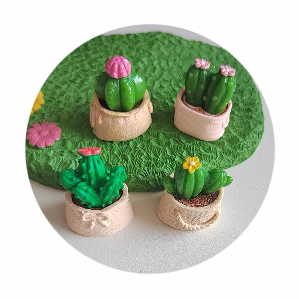 Bebek evi minyatür etli saksı bitki kaktüs Bonsai modeli ev dekor oyuncak mikro manzara araba masaüstü süs