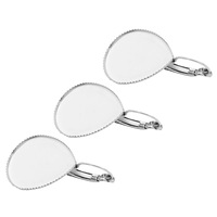 Boucles d'oreilles en acier inoxydable, 50 pièces, personnalisées, à remplir avec crochet pour femmes, en argent