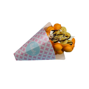 Giá Rẻ Giá tùy chỉnh tam giác giấy bong bóng trứng Waffle Cone chủ Ice Cream Crepe chủ - Product Image 2