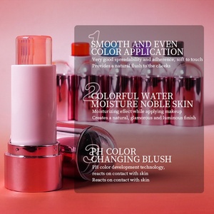 Maquillage personnalisé brillant à lèvres changeant de couleur blush label privé lèvres joue yeux surligneur unique jelly blush - Product Image 5
