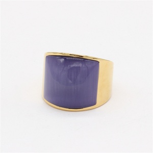 Personalized Jewelry Chunky <b>Rings</b> 18k Gold Plated Opal Stone Charm <b>Rings</b> <b>for</b> <b>Men</b> - Product Image 6