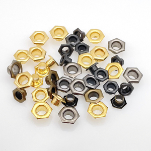 100 Pezzi Occhielli Capi In Ottone M5 X 12 Mm - Colore Oro, Perfetti Per Pelle, Tessuti E Gioielli Fai Da Te - 2