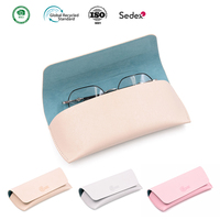 Étui à lunettes en cuir PU personnalisé Bestclean avec logo, pochette pour monture optique, sac de rangement pour lunettes, fabrication