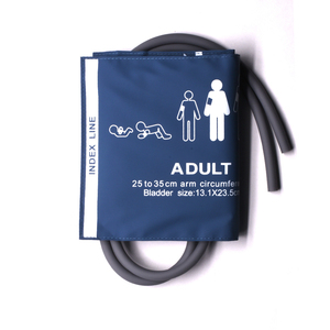 Manguito NIBP para adultos, 25-35cm, doble tubo, Material de PU suave, Color azul, manguito BP para monitores médicos de pacientes - Product Image 3