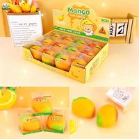 2026 Promotionele Speelgoed Mini Simulatie Fruit Mango Zachte Langzaam Terugverende Knijp Decompressie Speelgoed Kinderen Jongens en Meisjes Verjaardag Cadeaus