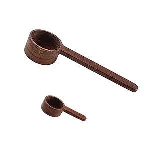 Großhandel Small Size Esslöffel Kaffees chaufel und Teelöffel Set Buche Holz Silikon Messlöffel für gemahlenen Kaffee Tee - Product Image 3