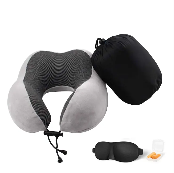 Amazon good quality airplane Memory Foam neck head chin support travel neck pillow