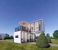 Maison Modulaire Préfabriquée Commerciale Apple Cabin 40 pieds à Aménagement Ouvert pour Café, Boutique et Centre de Services Touristiques