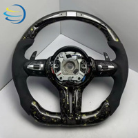 Volant LED en fibre de carbone forgée pour BMW, compatible avec les séries F, E90, E60, E46, E87, E92, M3, E39, X5, E70, X6, E71, E82, E93, E36