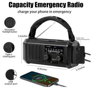 טלפון נייד 74000mwh naa am fm רדיו <span class=keywords><strong>3</strong></span> מצב פנס טלפון נייד מטען חירום מצוקה אות מצוקה אות יד כרבולת שמש - Product Image 5