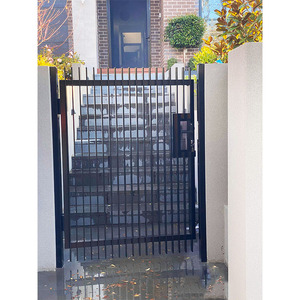 3D tùy chỉnh nhôm lưỡi đường lái xe cổng dễ dàng lắp ráp nhà máy nóng bán thể thao hàng rào sử dụng hóa chất áp lực vườn hàng rào - Product Image 3