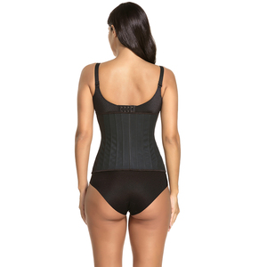 GC Custom Shapewear donna Plus Size body corsetto in gomma lucido 25 ossa d'acciaio corsetto in lattice ganci regolabili perdere peso - Product Image 5