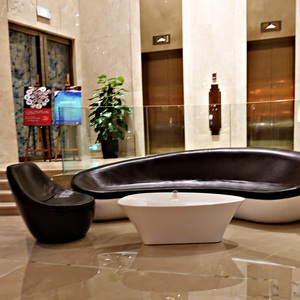 Sofá con botones de cuero para recepción de Hotel de estilo americano, sofá con mechones, combinación de sofá para vestíbulo de Hotel de 5 estrellas para muebles de sala de estar - Product Image 3