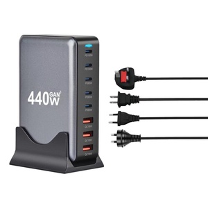 Estación de Carga Rápida Multipuerto GaN de 320W 440W 500W 4C4A 5C3A para Laptop, iPhone 16 15 14, Adaptador de Escritorio - Product Image 1