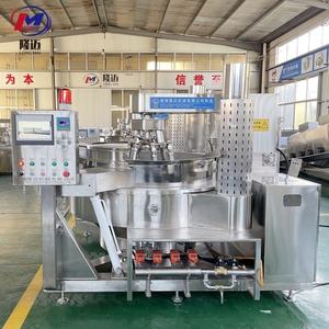 Mesin pengaduk makanan listrik uap Gas otomatis, Ketel masak dengan pengaduk Agitator Pot ganda dimiringkan - Product Image 4