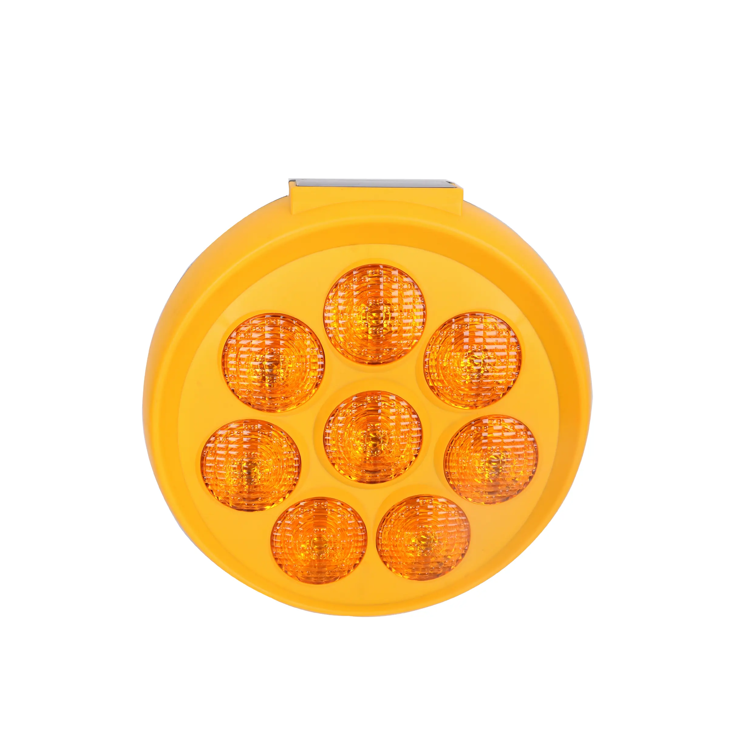 Factory supply solar powered yellow sunflower strobe traffic led warning light