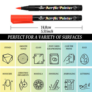 Nuevo Paquete de punta de pincel, rotuladores acrílicos de 24 colores para caligrafía y Letras a mano - Product Image 6