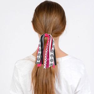 Articles de fête personnalisés et accessoires de cheerleading, décorations pour supporters de matchs de football, élastiques à cheveux à motif football - Product Image 4