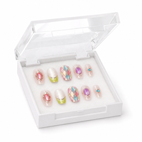 En gros, Kit de faux ongles à presser forme cercueil, en gel, tendance, imperméables, faits main, pour nail art de salon