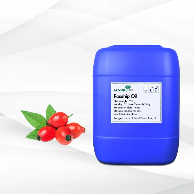 Hairui Fabrikant Bulk Rozenbottel Etherische Olie Voor Huidverzorging Cosmetische Kwaliteit Natuurlijke Rozenbottelolie