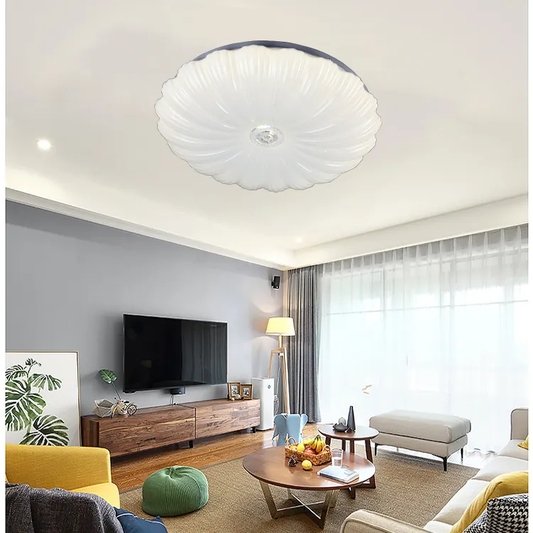 Creative simple flower shape coffee shop bedroom acrylic aluminum led ceiling light