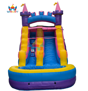 Nouveau toboggan aquatique gonflable Château de Princesse à double piste avec piscine pour les anniversaires et les locations de fêtes estivales des filles - Product Image 2