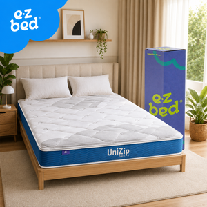 สร้างพื้นที่นอนหลับแสนสบายด้วย UniZip by E Z Bed ที่มาพร้อมสปริงพ็อกเก็ตขนาด 25 ซม. ให้ความนุ่มสบายและดีไซน์ซิปเพื่อการดูแลที่สะดวกสบาย - Product Image 1