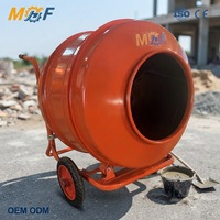 MHF Bétonnière compacte robuste 350L, portative, 2 roues, pour travaux de construction, moteur 4kW