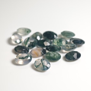 Natural Agate Oval Cut Loose Gemstone With Floating Floral Landscape For DIY Jewelry Making - Product Image 3
