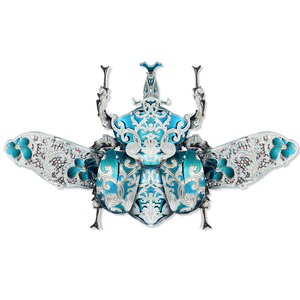 Puzzle 3D en métal Piececool Saphir <span class=keywords><strong>Scarabée</strong></span> <span class=keywords><strong>Rhinocéros</strong></span>, modè<span class=keywords><strong>le</strong></span> d'insecte à assembler soi-même, artisanat décoratif moderne imprimé UV et gravé, cadeau - Product Image 1