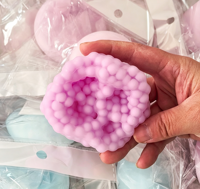 Balle anti-stress DIY multi-couleurs effet glace craquelée 6 cm, jouet sensoriel texturé moulable fait main, vente en gros
