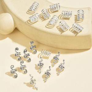 <span class=keywords><strong>Perruque</strong></span> Dreadlock Accessoires pour <span class=keywords><strong>Shein</strong></span> Anneau en Fer Populaire, Extension de Cheveux avec Diamant, Alliage, 20 Pièces - Product Image 4