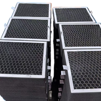 Filter Karbon Aktif Sarang Lebah Kertas dengan Nilon Hitam untuk Ventilasi HVAC, Penyerapan Bau dan Gas VOC, OEM ODM Ukuran Kustom
