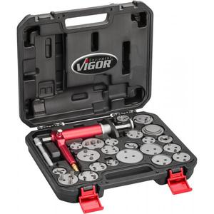 VIGOR - V1711N Jeu d'outils de réajustement du piston de frein, pneumatique (23 pièces) -EAN 4047728060738 FREINS ET ROUES - Product Image 1