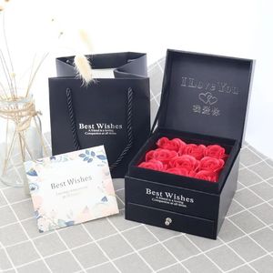 Customize Logo Flower Jewelry <b>Box</b> Necklace Ring <b>Earring</b> Gift <b>Box</b> Bracelet Drawer <b>Box</b> - Product Image 2