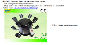 Pirotecnici e petardi a fiore rotante con telecomando - Product Image 5