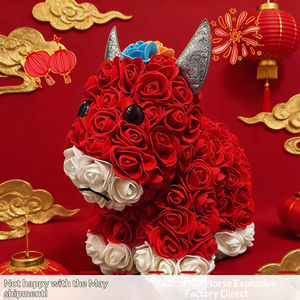 Unhappy Horse 2026, Muñeco de Caballo de Flores Artificiales, Decoración para Sala de Estar, Regalos para Fiestas, Regalos para el Festival de Primavera - Product Image 2