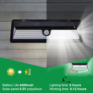 مصباح حديقة يعمل بالطاقة الشمسية مع 90 لمبة LED ومستشعر حركة، يعمل ليلاً ومقاوم للماء - Product Image 5