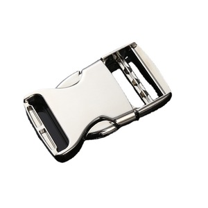 Adjustable Alloy Buckle 32mm Silver <b>Black</b> For Pet <b>Harnesses</b> Backpacks Webbing Hardware Safety Buckles - Product Image 4