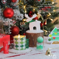 Coffret Cadeau Aromathérapie de Noël : Diffuseur Huile Essentielle Élan, Décorations Élan, Bougie Parfumée, Ornement Élan, Décoration Maison