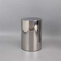 Table à thé/café en acier inoxydable, 37.5x37.5x45cm, ovale, Design minimaliste et moderne, ignifuge, résistant à l'humidité, meubles de salon