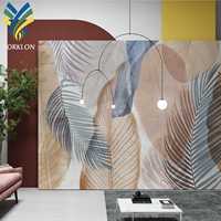 Papier peint mural YKEAX 181 moderne imprimé en 3D avec des feuilles vertes, antistatique, feuilles de palmier bananier, décoration de chambre à coucher pour hôtels et usage domestique