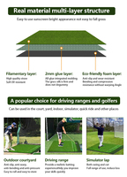 2-en-1 Filet d'impact de cage de simulateur de golf en intérieur et tapis de frappe de golf