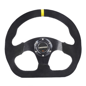 CNSPEED <b>Racing</b> Steering <b>Wheel</b> 320mm Suede 3 Spokes Matte Black For Car Modification - Product Image 1