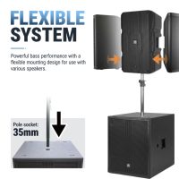 Accuracy Pro Audio WQ18D1-7.5K Altavoces Amplificados Profesionales de Alta Calidad de 900 W RMS, Subwoofer Activo de 18 Pulgadas