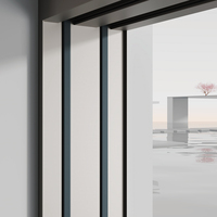 Fenêtres à battants horizontaux fixes en alliage d'aluminium de la série 120, style moderne, pour maison résidentielle
