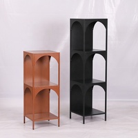 Mesa Auxiliar Moderna de Metal con Forma de Cubo, Estante de Almacenamiento Metálico, Mesa de Centro para Sala de Estar, Sofá, Multifuncional y Decorativa